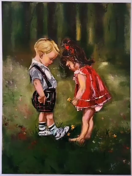 ArteDiAlina.com painting: Jealous of a flower
